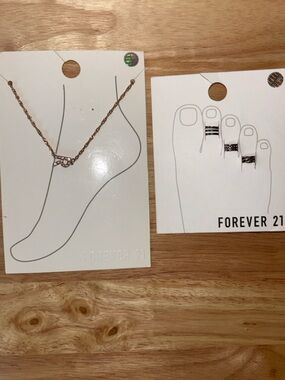 Forever 21 Anklet and Toe Rings NWT